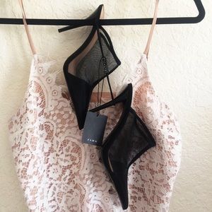ZARA Heeled Mesh Mules